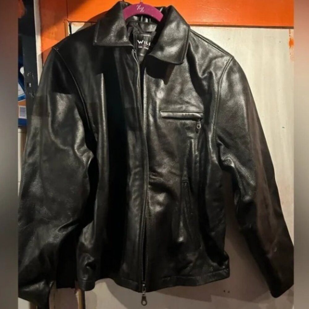 VINTAGE WILSONS S LEATHER BLACK JACKET - Immaculate Condition